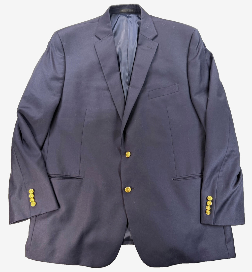 Ralph Lauren Navy Blue 2-Button Blazer / Sport Coat (Approx Size 44R)